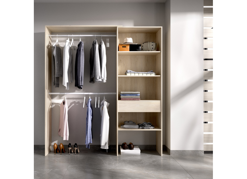 VESTIDOR ARMARIO CON CAJÓN DUAL