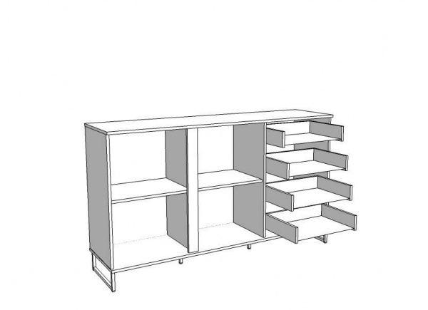 Aparador 2 puertas y 4 cajones SARD