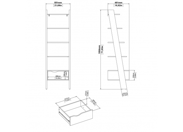 ESTANTERÍA CON CAJÓN TAK