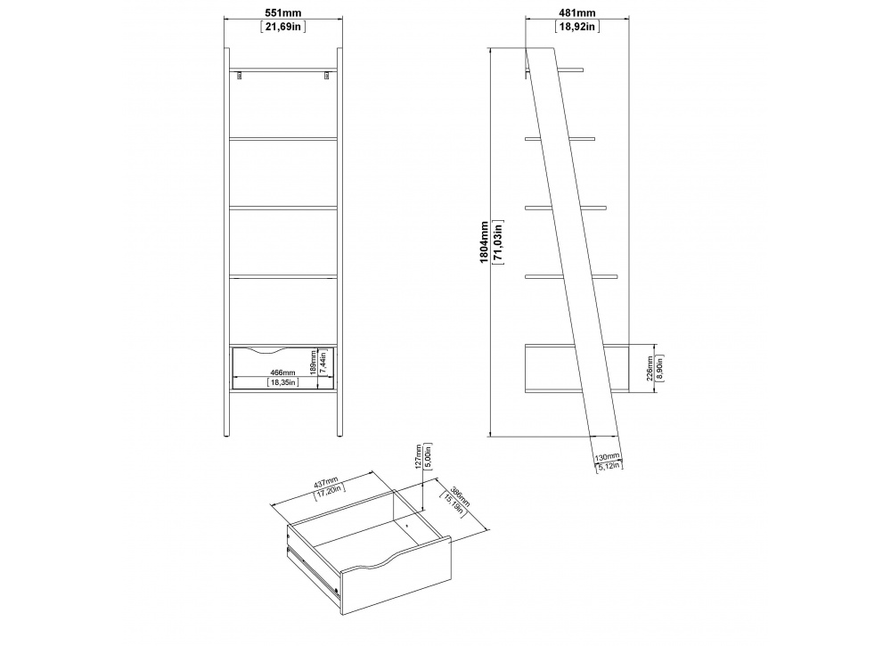 ESTANTERÍA CON CAJÓN TAK