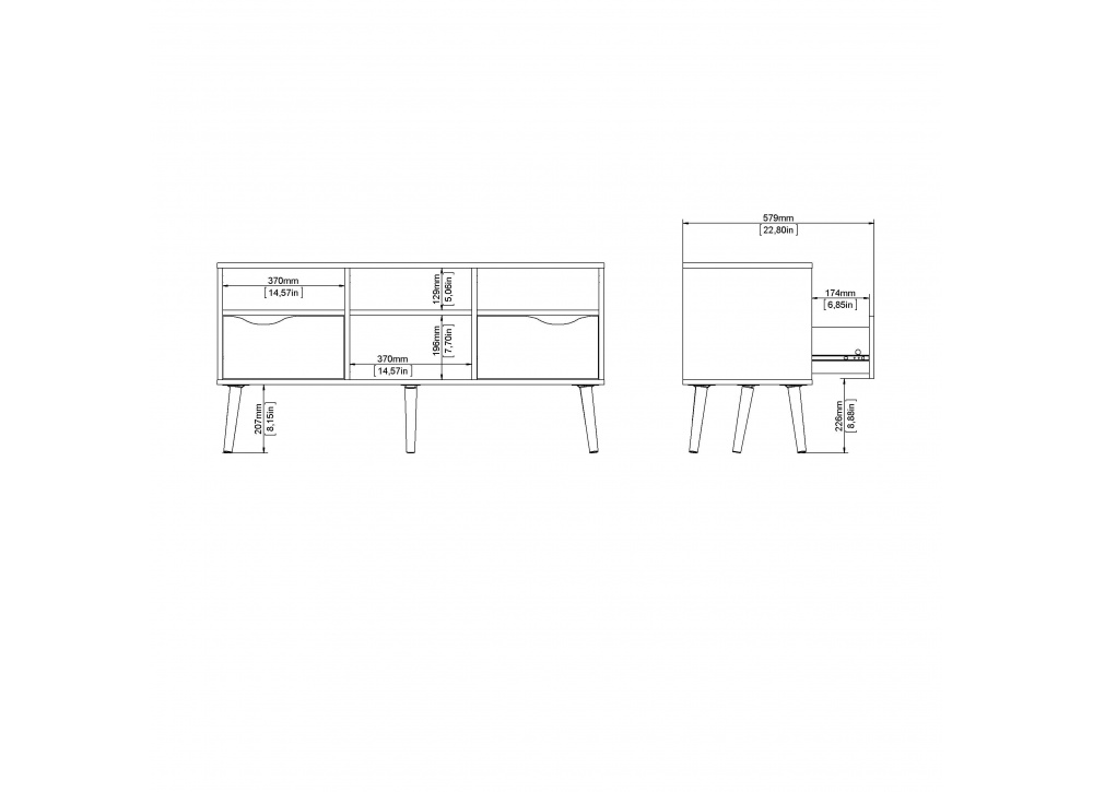MESA TV CAJONES Y HUECO TAK