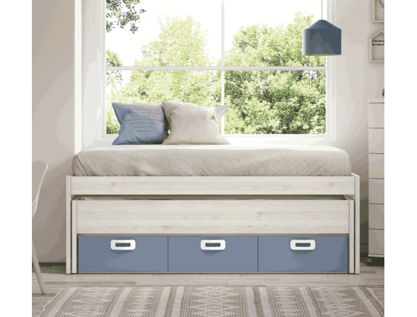 CAMA NIDO ALTA CON TRES CAJONES CLEO