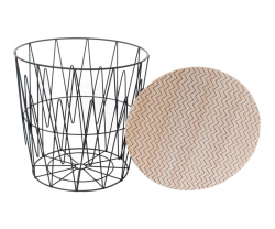 Mesita metal tapa de madera HALLDIS Mesita metal tapa de madera HALLDIS