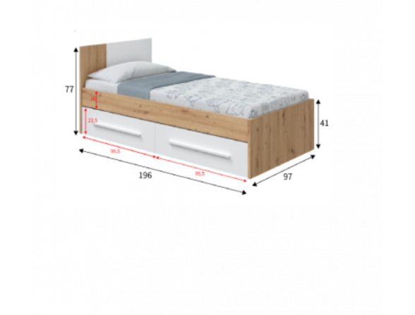 CAMA NIDO CON DOS CAJONES IXEIA