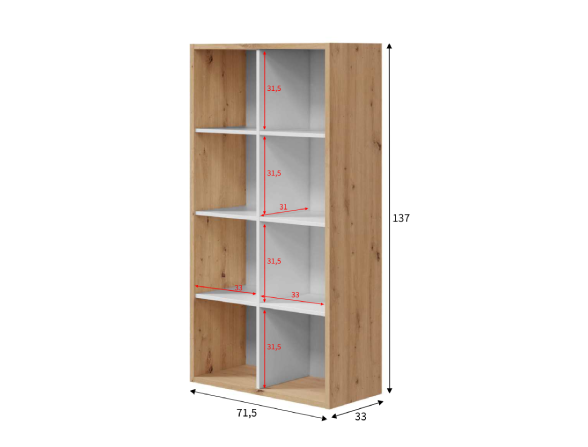 ESTANTERIA OCHO HUECOS IXEIA