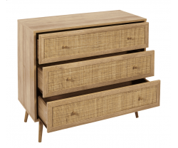 CÓMODA TRES CAJONES RATAN LOMBOK