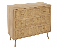 CÓMODA TRES CAJONES RATAN LOMBOK