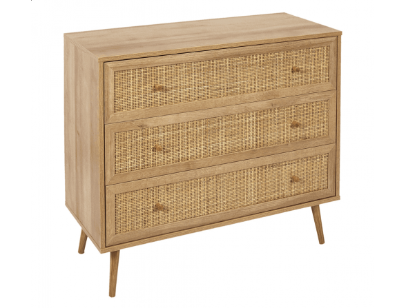 CÓMODA TRES CAJONES RATAN LOMBOK