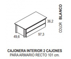 CAJONERA INTERIOR PARA ARMARIO CLEO