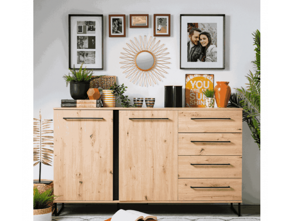 Aparador 2 puertas y 4 cajones SARD