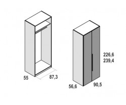 ARMARY DE 2 OR 3 PUERTS BATIENTES FLORIDA