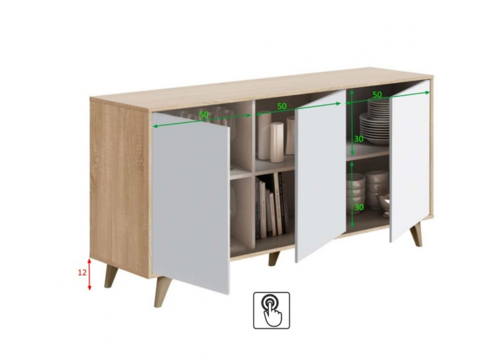 Aparador 3 portas MILO