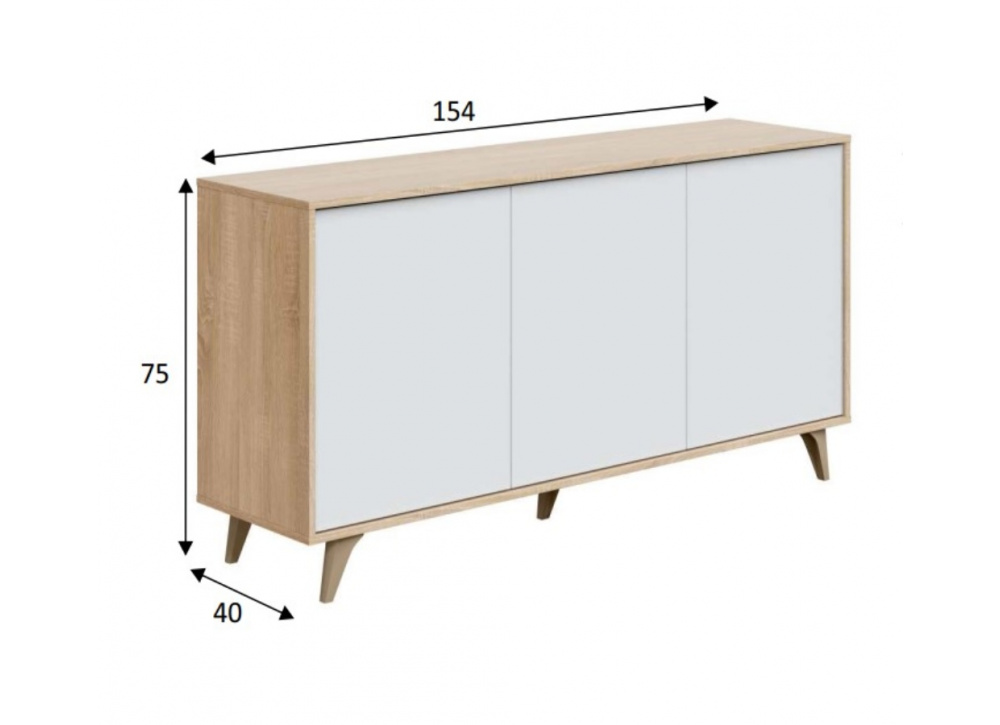 Aparador 3 puertas MILO