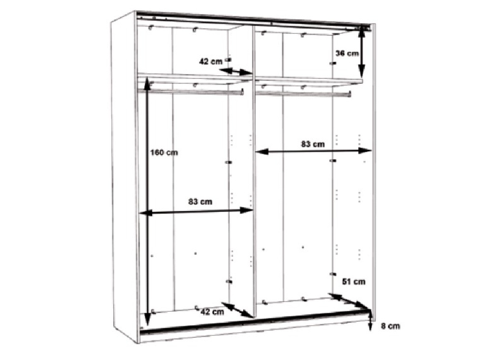 Armario de puertas correderas OLSON