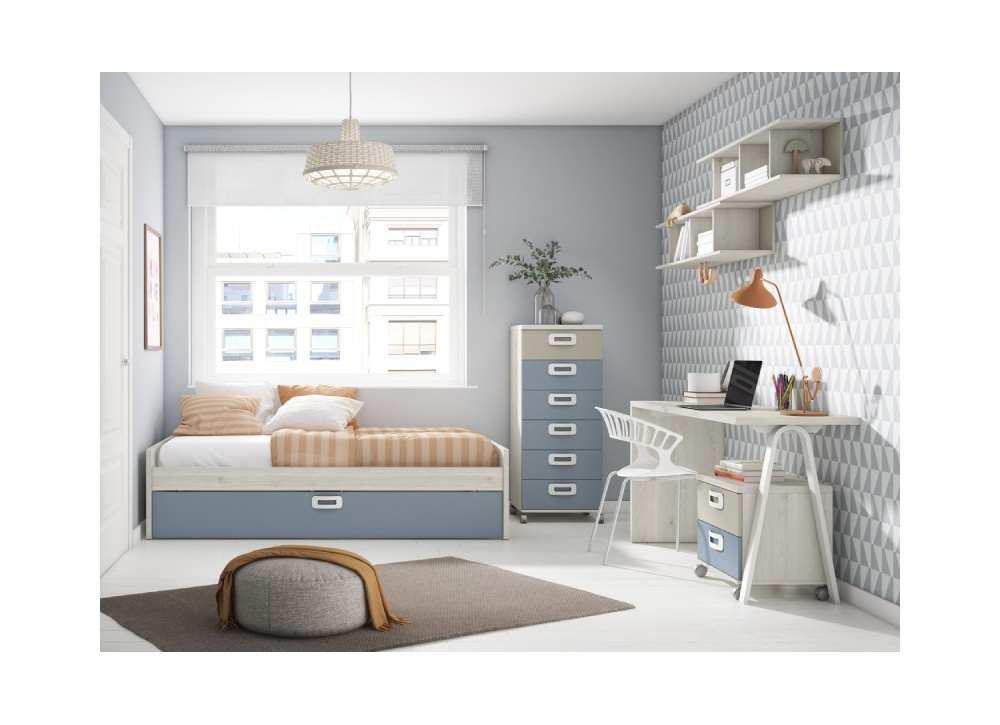 Cajonera 2 cajones con ruedas CLEO