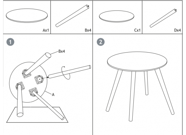 Set de 2 mesas nido TANGER