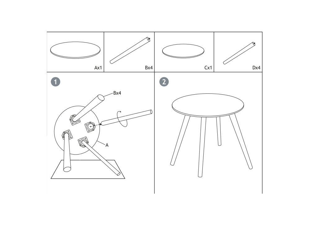 Set de 2 mesas nido TANGER
