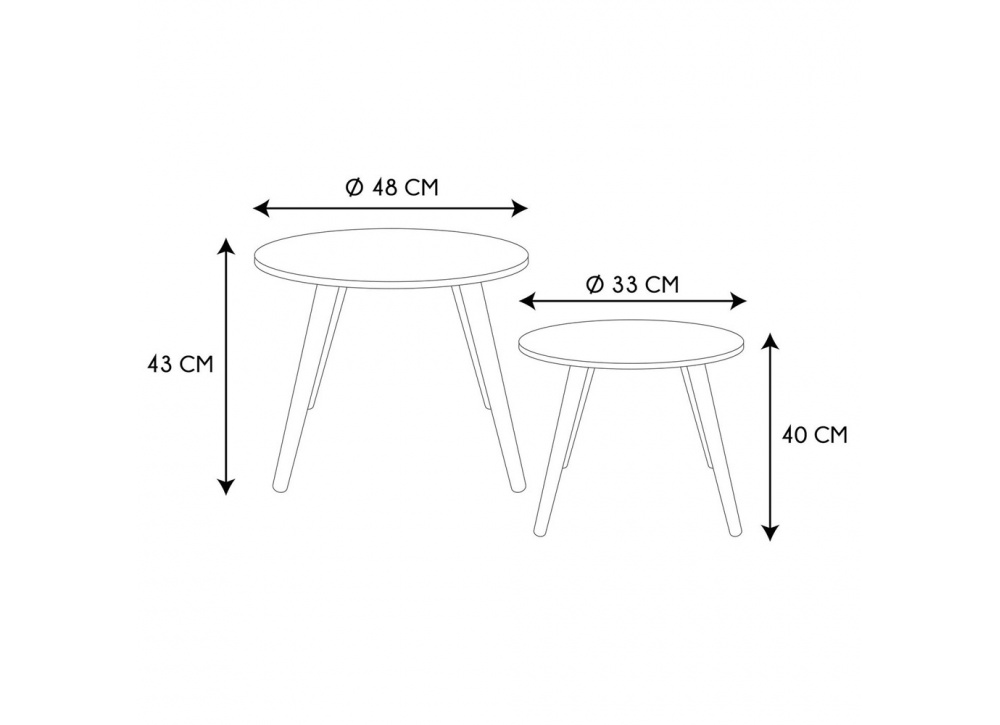 Set de 2 mesas nido TANGER