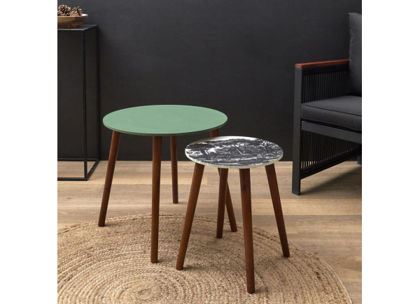 Set de 2 mesas nido TANGER Set de 2 mesas nido TANGER