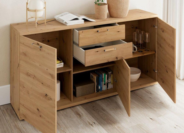 Aparador con 3 ó 4 puertas y 2 cajones ATLANTIS