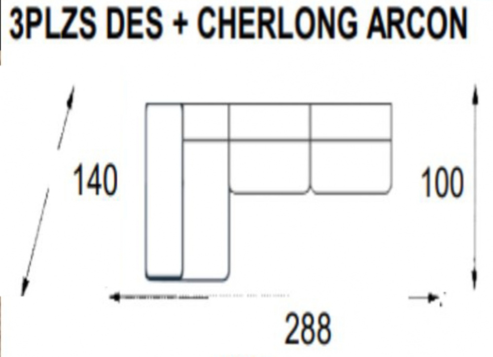 Sofa con chaiselongue CESET