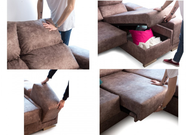 Chaise longue arcon abatible de 250 TEMPO