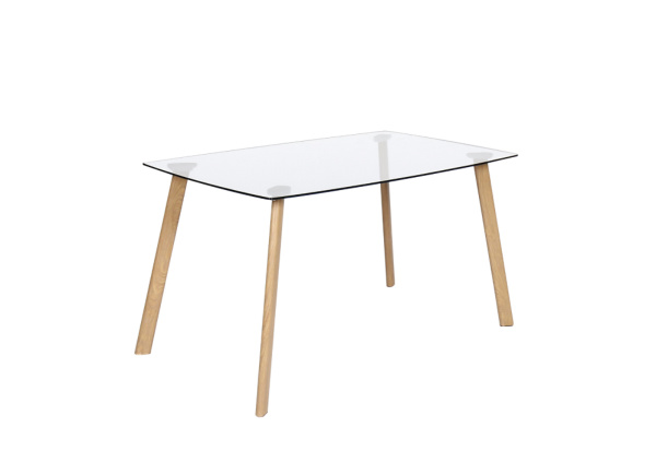 Mesa de jantar tampo de vidro DUBLIN