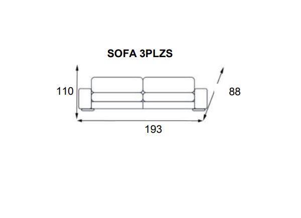 Sofa 3 plazas desenfundable NIÁGARA