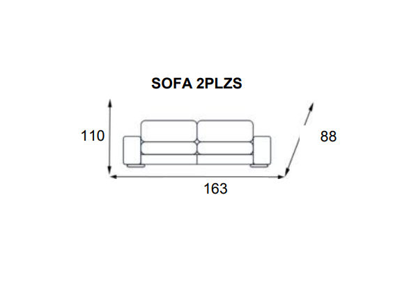 Sofa 2 plazas desenfundable NIÁGARA