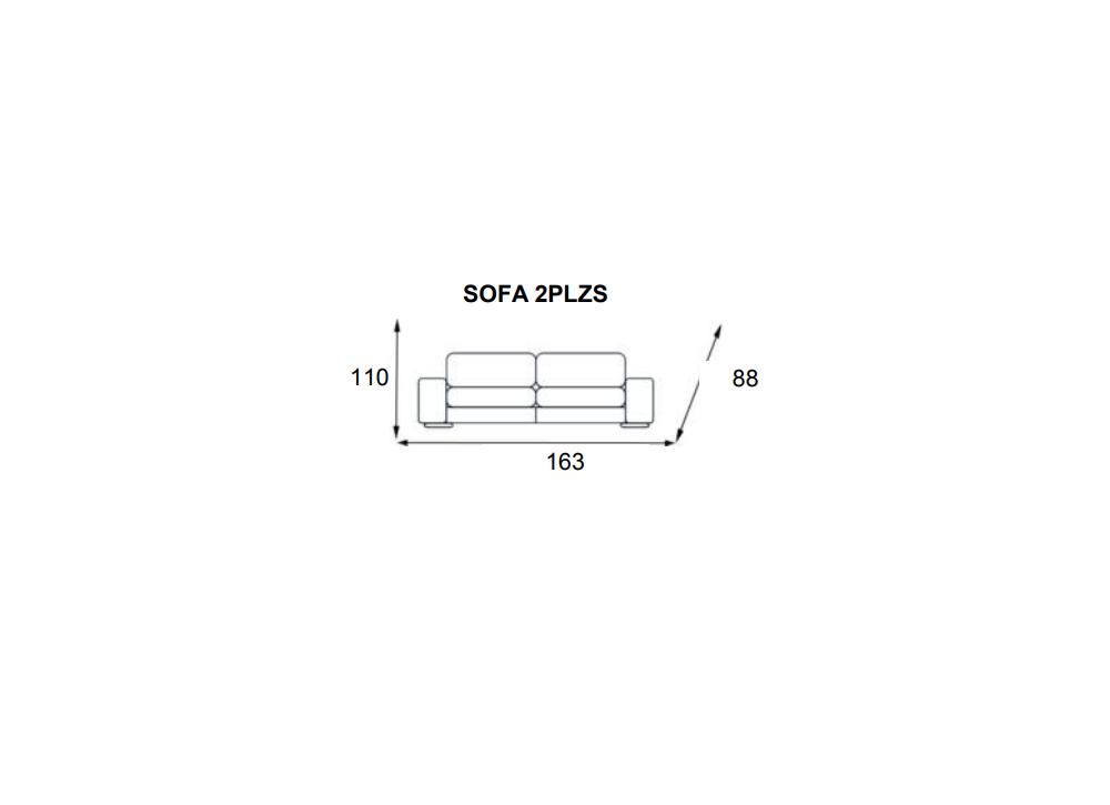 Sofa 2 plazas desenfundable NIÁGARA