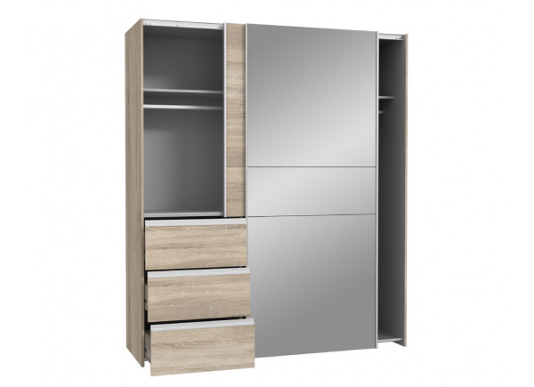 Armario 2 puertas correderas con espejo TOLSON