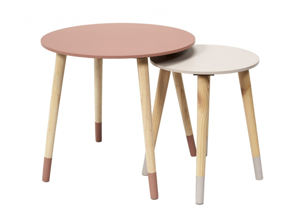 SET 2 MESITAS NIDO LEA