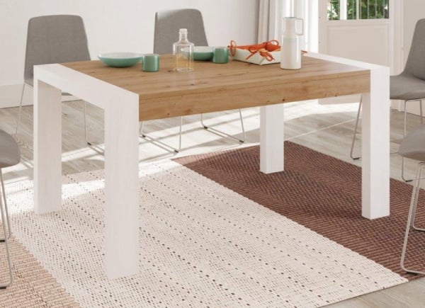 MESA DE COMEDOR EXTENSIBLE PIE DESPLAZABLE ATLANTIS MESA DE COMEDOR EXTENSIBLE PIE DESPLAZABLE ATLANTIS