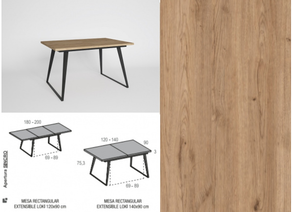 Mesa de jantar abertura synchro ENGLAND