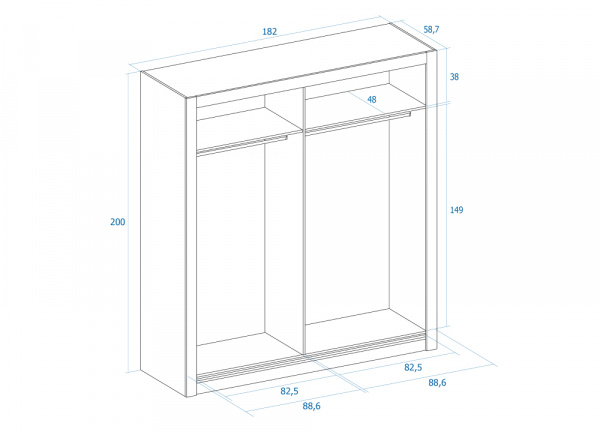 Armario correderas moldurado GRECIA
