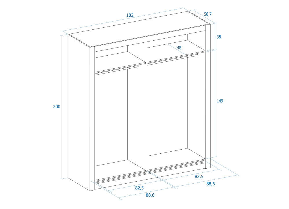 Armario correderas moldurado GRECIA