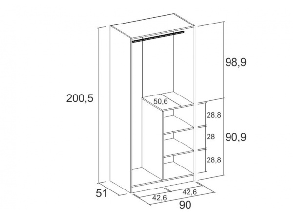 Armario 2 puertas batientes STAR