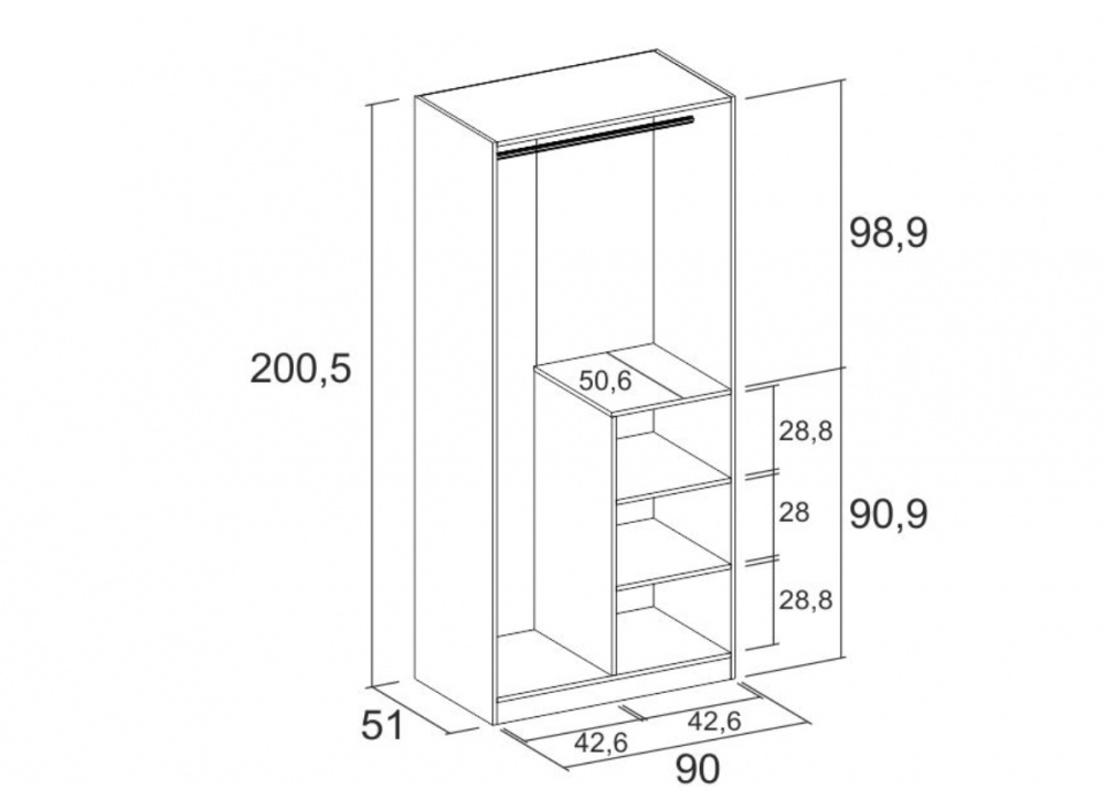Armario 2 puertas batientes STAR