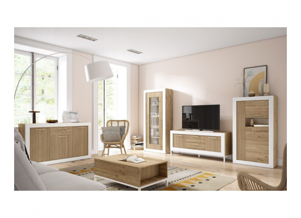 Mueble para salón con vitrinas WELLS