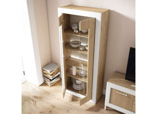 Mueble para salón con vitrinas WELLS