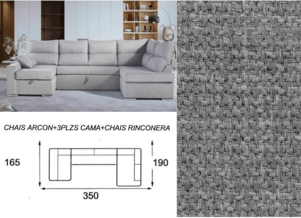 Sofá cama doble chaise longue CALIFORNIA Sofá cama doble chaise longue CALIFORNIA