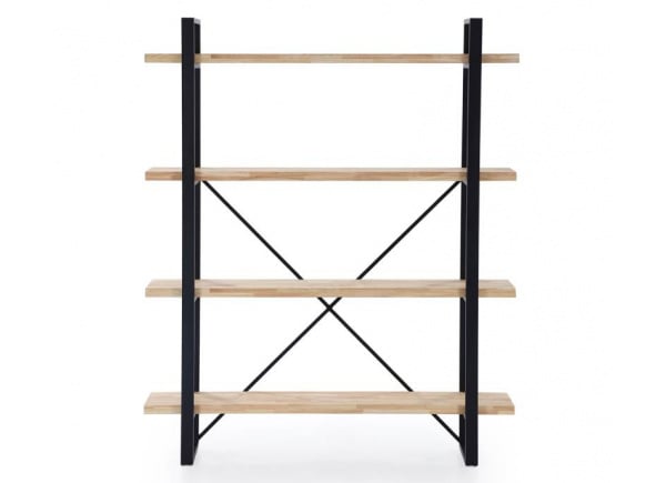 Estantería 4 baldas madera de roble SURY Estantería 4 baldas madera de roble SURY