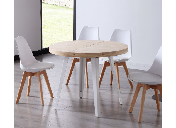 Mesa de comedor redonda extensible EIRE Mesa de comedor redonda extensible EIRE