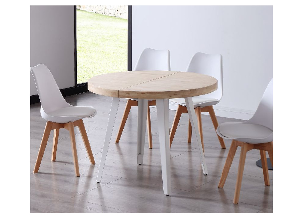Mesa de comedor redonda extensible EIRE