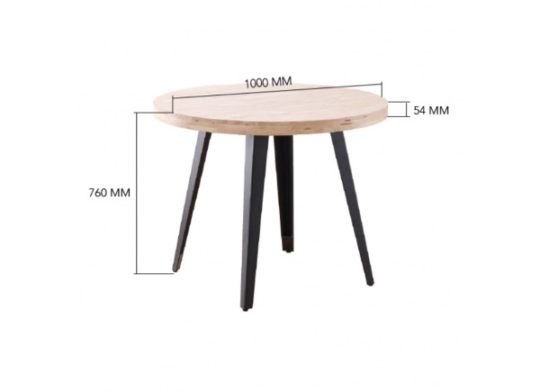 Mesa de comedor redonda fija ASCOT Mesa de comedor redonda fija ASCOT