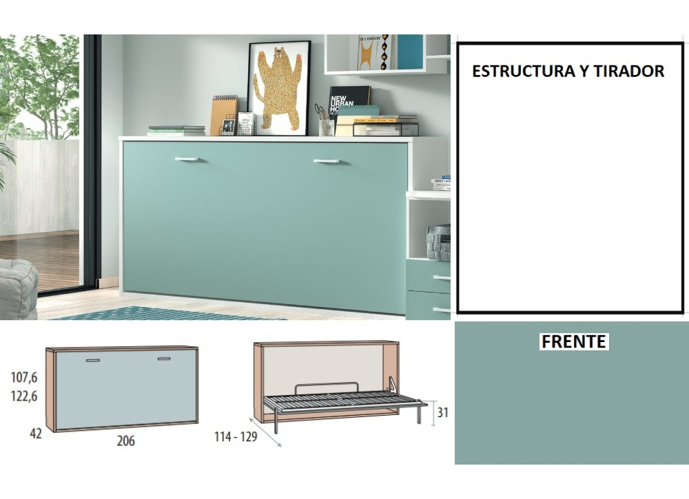 Cama abatible horizontal de 90 ó 105 corban PLUS