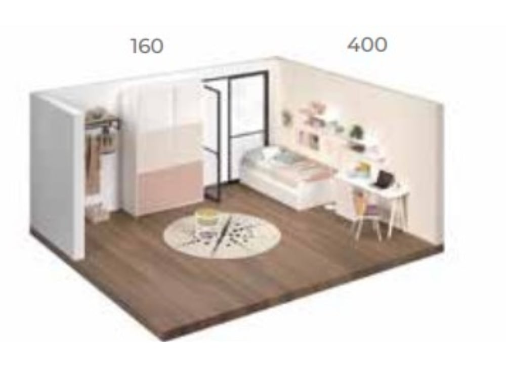 Dormitorio nido y zona de estudio corban PLUS