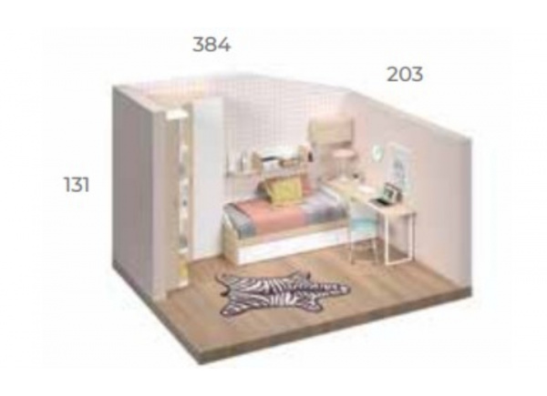 Dormitorio nido bajo cajones con guías corban PLUS