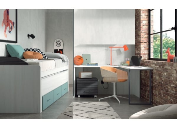 Dormitorio compacto bajo 3 contenedores con guías corban PLUS Dormitorio compacto bajo 3 contenedores con guías corban PLUS