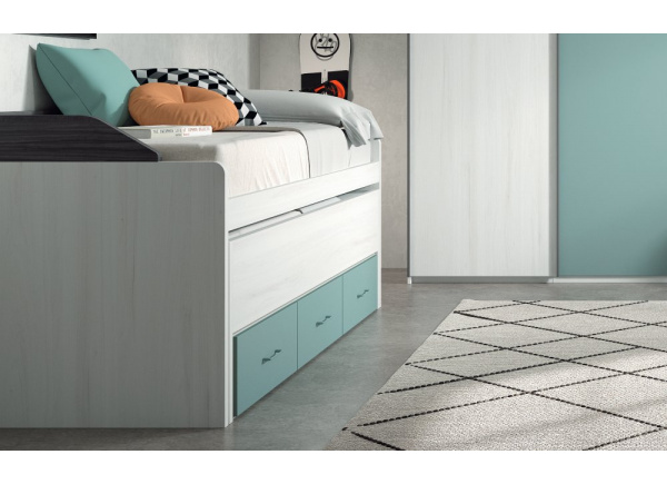 Dormitorio compacto bajo 3 contenedores con guías corban PLUS